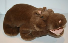 Hippo Puppet Hippopotamus Cascade Toy 13&quot; Plush Soft Toy Pink Mouth Ear ... - $28.00