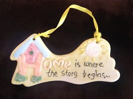 Ceramic Home Where The Heart Is Wall Plaque Sign - £4.67 GBP