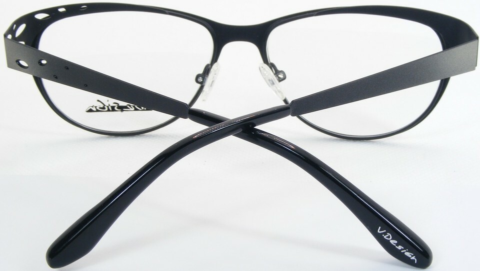 Variation DESIGN 5717 Alizee MATT BLACK /CHAMPAGNE EYEGLASSES V.DESIGN 52-16-135 Item image 3