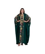 Ramadan, Muslim Eid Elegant Embroidered Kaftan Maxi Dress, Gold Trim, Tr... - $66.32+