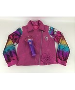 Jojo Siwa Light Up Microphone Pop Star Jacket Costume Unicorn Sequins Gi... - $58.36