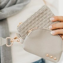 Wonderlust Woven Dual Pouch Wristlet Grey - $35.64