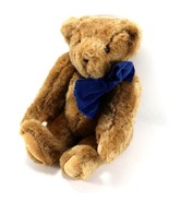 Authentic Vermont Teddy Bear Articulating Arms &amp; Legs w/ Blue Bowtie - $22.49