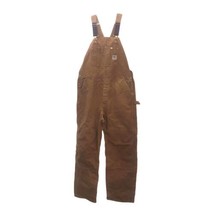 Vintage 80s Carhartt Duck Canvas Carpenter Overalls Union Made USA 42 x 34 B14 - £91.94 GBP