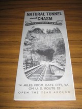 Natural Tunnel &amp; Chasm near Gate City,VA Travel Brochure 1950&#39;s? - $12.13