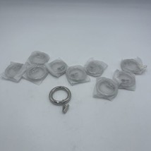 New Pottery Barn Classic Steel Curtain Rings w/ Clips 2” -10 - £38.84 GBP