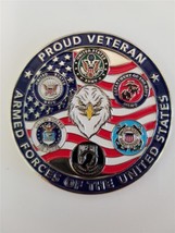 Proud Member United States Armed Forces Challenge Coin Plastic Inlaid - £3.85 GBP