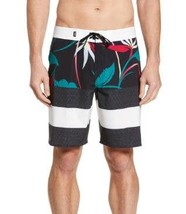 Men&#39;s Vans Board Shorts swim suit Size 32 Floral Pattern Black White New - £17.78 GBP