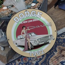 Vintage 1962 Dodge Dart 440 &#39;&#39;The New Lean Breed&#39;&#39; Porcelain Gas &amp; Oil Sign - $125.00