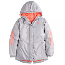 Adidas Girl&#39;s Insulated Gray and peach Jacket AP4515 Size X-Small - $49.02