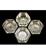 Lot of 4 Assorted Glass Salt Cellars, Hexagon w/Starburst, Vintage, SLT-35 - $14.65