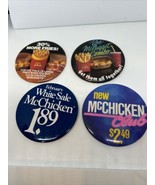 Lot of 4 Vintage McChicken McNuggett McDonald&#39;s Badge Pinbacks Pins - $21.17