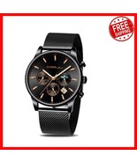 Fashionable Men&#39;s Quartz Watch - Chronograph, 30M Waterproof, Comfortabl... - $844.17 MXN