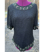 Lawrence Kazar Beaded Christmas Top size 1X - £23.85 GBP