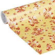 Pioneer Woman Ditsy Yellow Rose Adhesive Shelf Liner Pink Red 20-in by 1... - $17.57