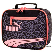 PUMA FORMSTRIPE Grey Pink Black Cheetah Print Soft Insulated Lunch Bag B... - £23.46 GBP