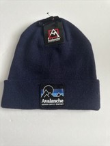 Avalanche Outdoor Supply Company Blue Hat Beanie Navy Logo OSFA - £14.93 GBP