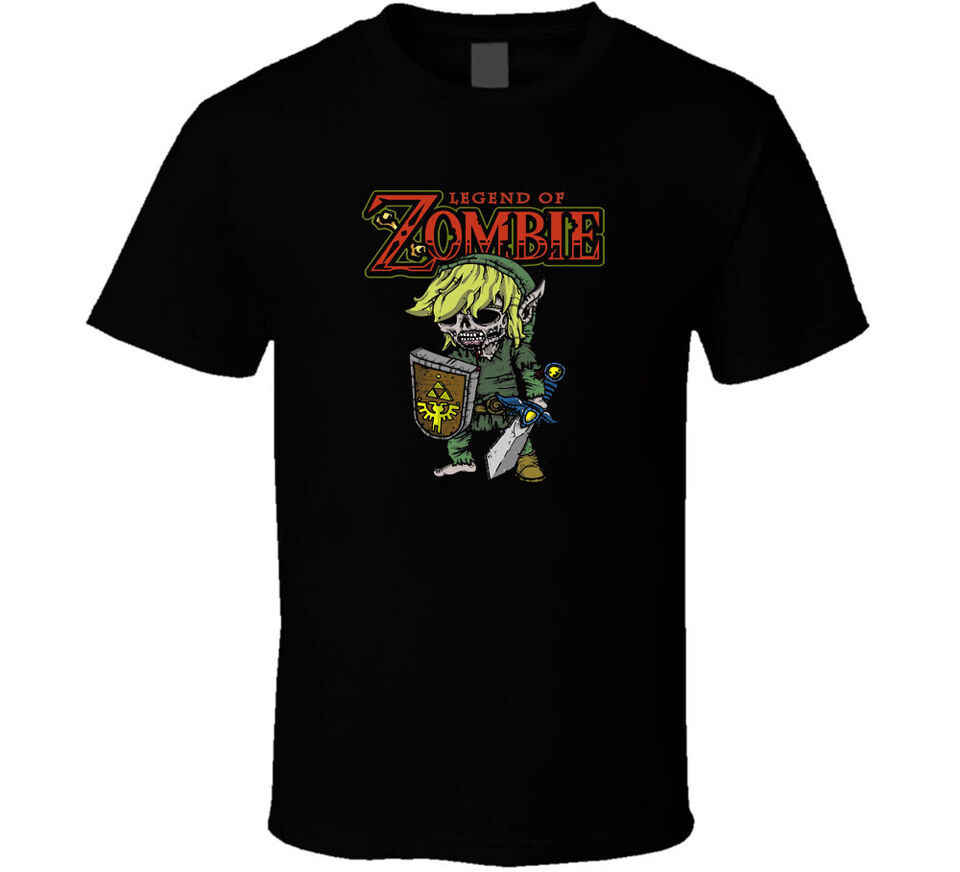Legend of Zelda Zombie funny parody logo 2 T-Shirt tee Unisex