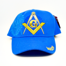 Mason Masonic Hat Cap Blue Embroidered Adjustable USA Headware NEW With ... - $19.79