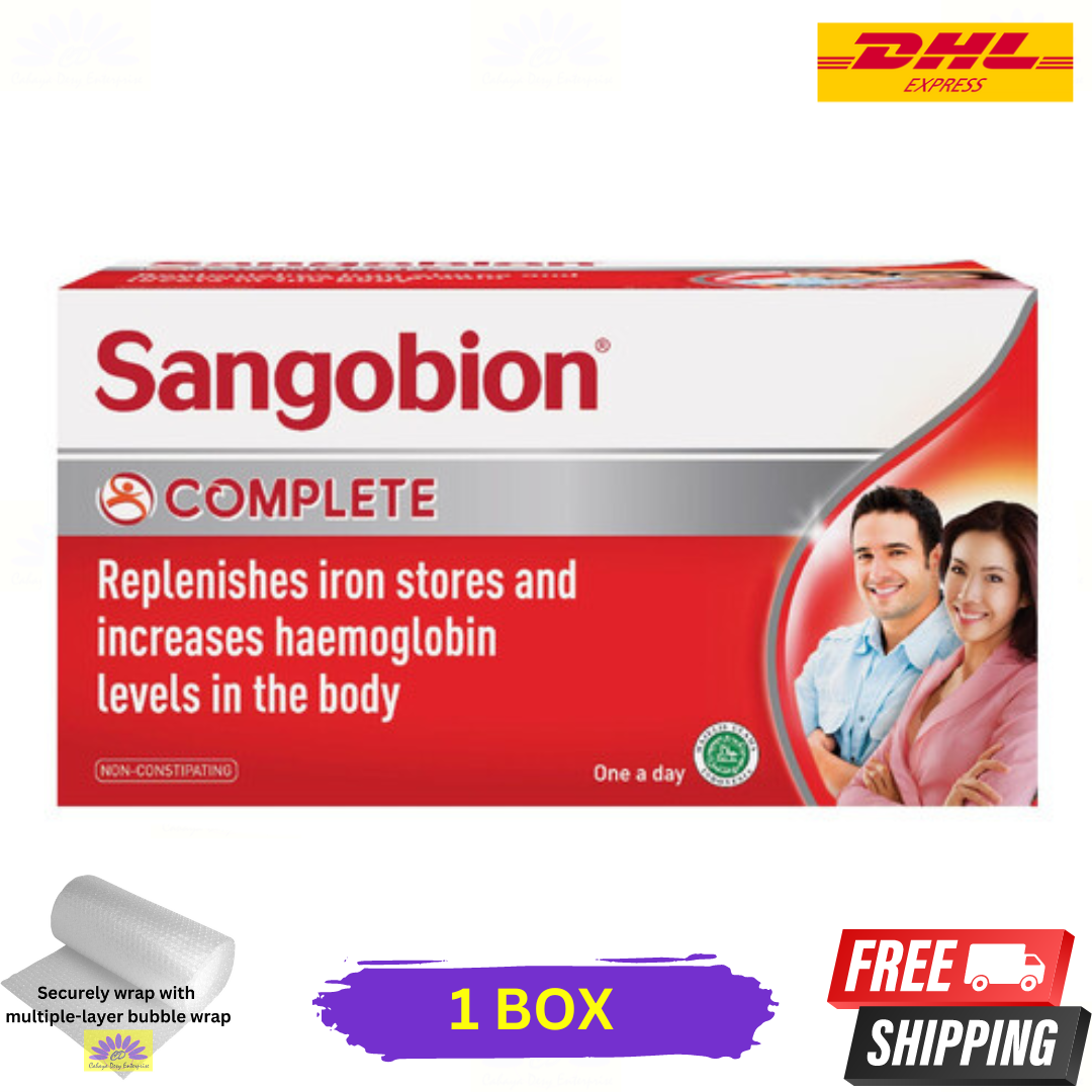 1 X Sangobion Replenishes Iron Stores & Hemoglobin Level For Anemia 100's - DHL - $78.90