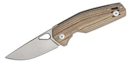 GiantMouse ACE Nimbus V2 Folding Knife 3&quot; Elmax Satin Blade, Natural Micarta - £156.95 GBP
