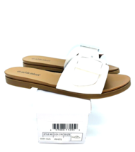 Olivia Miller Bronte Belt Accent Slide Sandals - White,  US 8M - £17.83 GBP