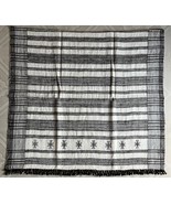 KHITUMASI | Wool Throw | Full Pattern | Cream Black | Blanket - $350.00