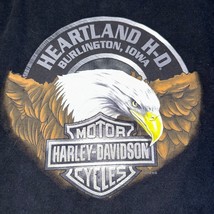 Harley-Davidson Mens Heartland H-D Black Graphic Tee Burlington Iowa Cot... - $19.99