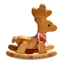 Vintage Handmade Wooden Rocking Horse Collectible Toy  - £29.58 GBP