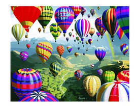 Colorful Air Balloons - DIY Painting By Numbers Kit - $15.80+