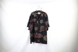 Vtg 90s Streetwear Mens 2XL Chinese Dragon Collared Hawaiian Button Shirt USA - £54.87 GBP