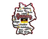 Germany Map Outline Fridge Magnet - $7.99