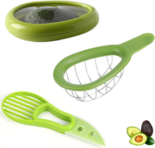 3-Piece Avocado Slicer Set with Saver, Peeler, and Cutter Kitchen Tools - $25.66