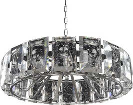 Pendant Light KALCO GIADA Casual Luxury 9-Light Clear Crystal Stainless Steel - £8,074.13 GBP