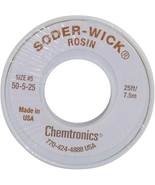 50-5-25 Soder-Wick Rosin Desoldering Braid 0.145In/3.7Mm 25Ft - $60.23 CAD