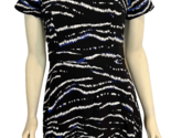 French Connection Women&#39;s Short Sleeve Fit and Flare Dress Black/Blue 8 - $37.99