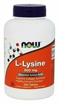 Now Foods L-Lysine 500 Milligrams, 250 Tablets - £17.93 GBP