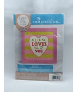 Dimensions All Of Me Loves Counted Cross Stitch Embroidery Kit 5x5 Cathy... - $10.79 CAD