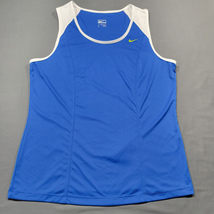 Nike Performance Women Tank Size L Blue Sporty Classic Scoop Neck Activewear Top - £10.76 GBP