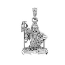 Sterling Silver (92.5% purity) God Shiva parvati Pendant for Men &amp; Women - £37.78 GBP+
