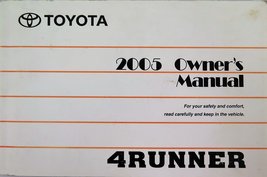 2005 Toyota 4runner 4 Runner Owners Manual [Paperback] Toyota - £44.52 GBP