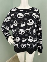 Women&#39;s Disney Nightmare Before Christmas Black Pajama Sleep Shirt Top Sz Large - £15.81 GBP