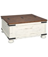 Wystfield - White / Brown - Cocktail Table with Storage - $7,123.86 MXN