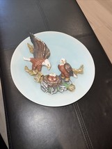 Vintage Heavy World Bazaars 3D Eagle Birds  Display Plate Patriotic  USA - £15.87 GBP