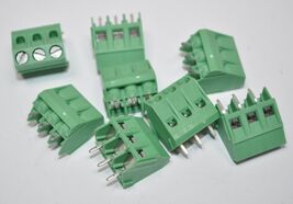 Lot of 8 NEW Phoenix 3 Pin - 5mm Through Hole Screw Connector / Terminal... - $16.82