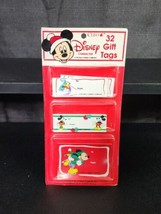 Vintage Walt Disney Christmas Gift Tags Mickey Minnie by Cleo New Sealed 1980s - £9.44 GBP