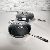 All-clad Essentials 10.5&quot;  and 12&quot; Non-Stick Fry Pan with Glass Lids Set. - £67.01 GBP