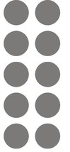 1-1/2" Dk Gray Grey Round Color Coded Inventory Label Dots Stickers MADE IN USA  - $2.49+