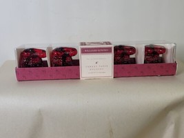 Glass Turkey Candle Holders Set of 4 New in Package Williams Sonoma - £15.50 GBP
