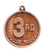 3rd Place Third Place Medal Award Trophy With Free Lanyard HR803 Team Sp... - $0.99+